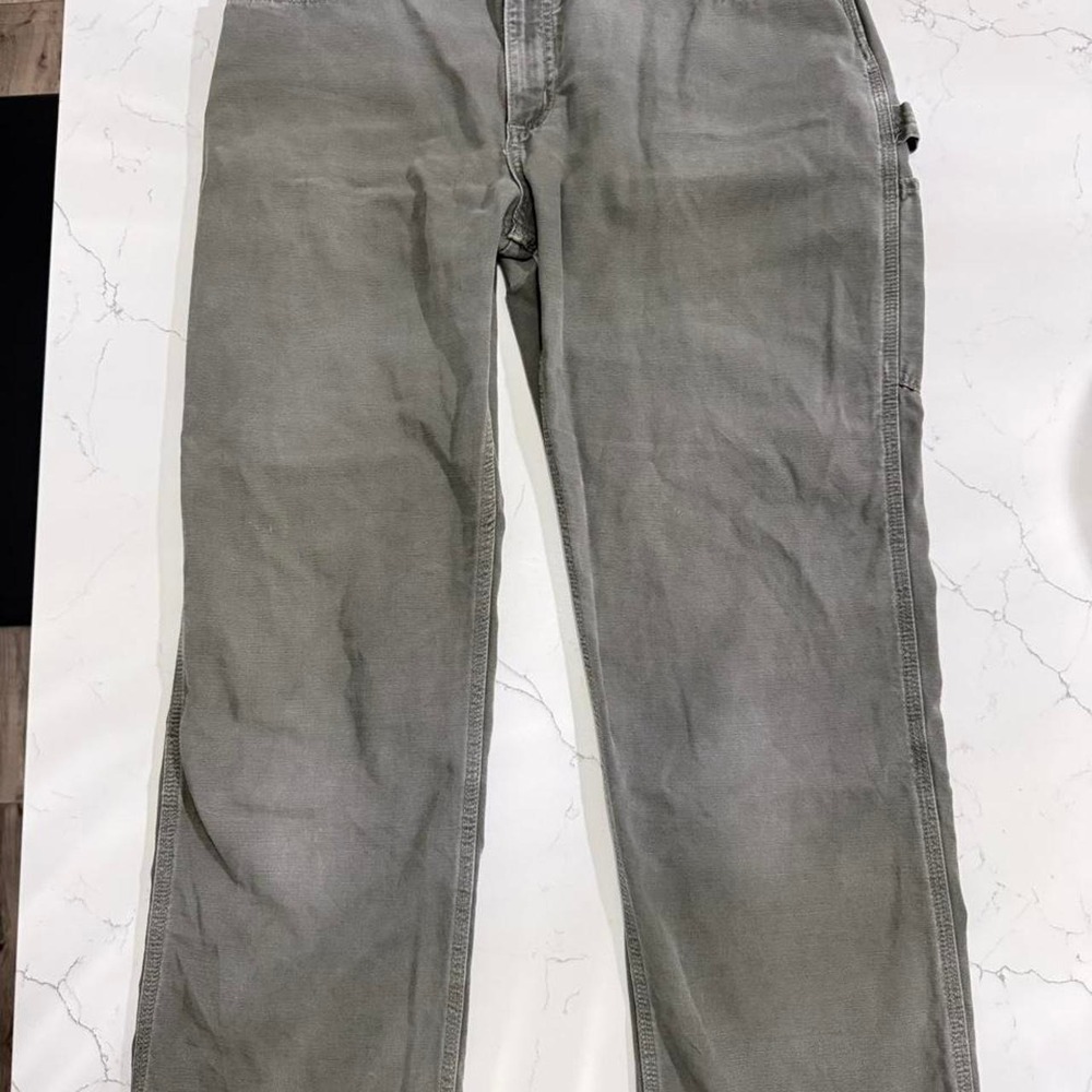 Carhartt Women's WB159 Utility Pant Vintage 1997 Moss Green USA Made 14S 32W 27L